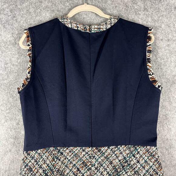 Tory Burch Tweed Pencil Dress Women 10 Textured Academia Career Old Money NEW - Picture 14 of 16